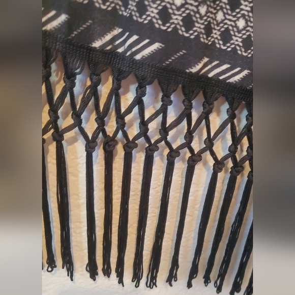 💚5/$25 NWT FV21 Boho Open Front Woven Cardigan Fringe Duster Kimono Size Medium - Picture 5 of 6